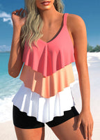 Maillot de bain femme à pois, douze coloris, du S au 5XL, rose et orange