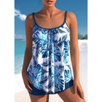 Maillot de bain femme à pois, douze coloris, du S au 5XL, bleu et blanc