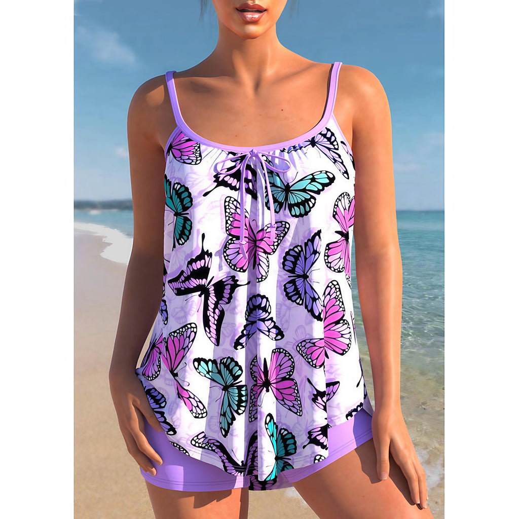 Maillot de bain femme à pois, douze coloris, du S au 5XL, violet