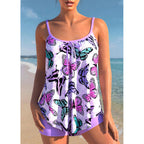 Maillot de bain femme à pois, douze coloris, du S au 5XL, violet