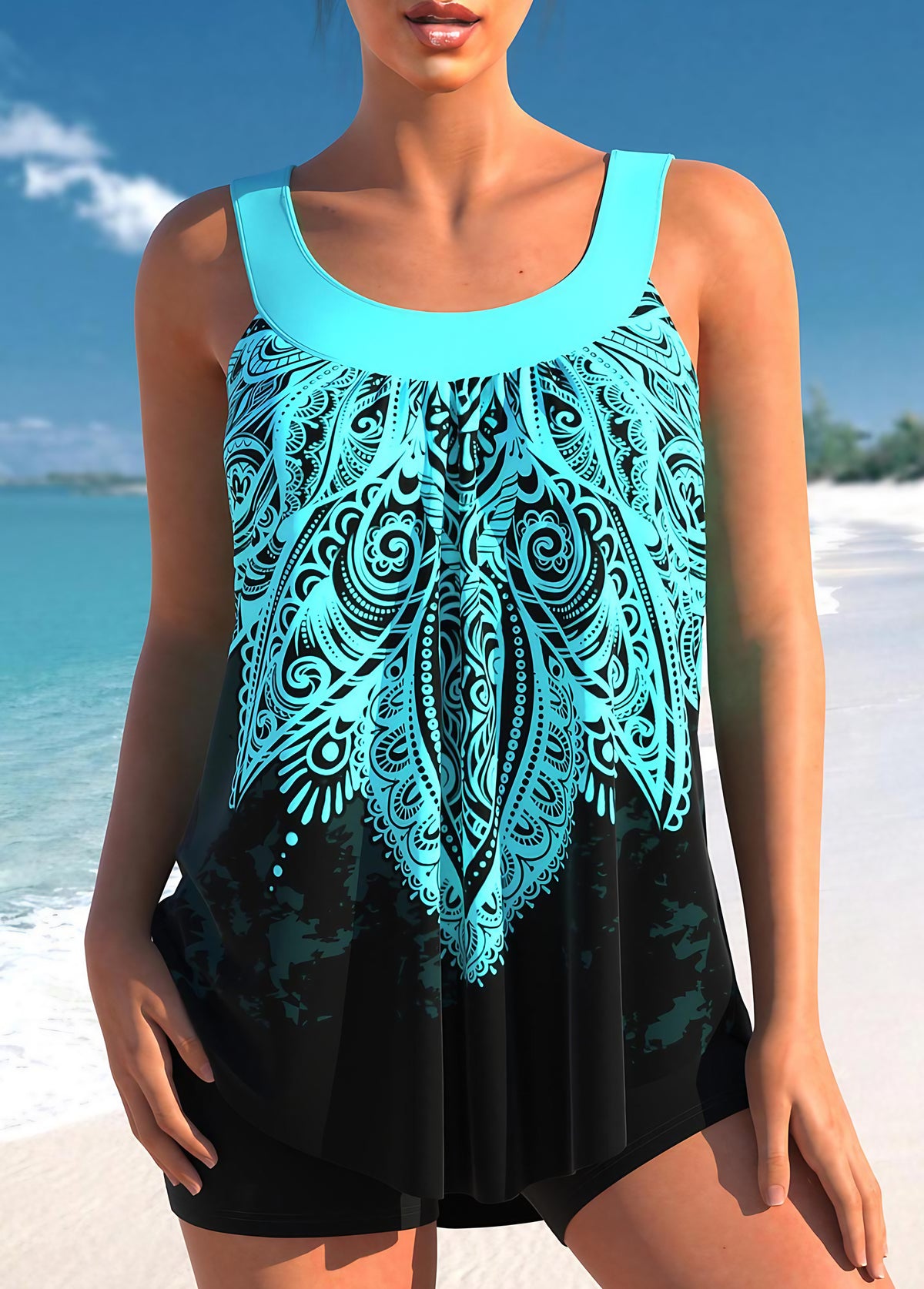 Maillot de bain femme à pois, douze coloris, du S au 5XL, noir et bleu