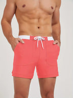 Maillot de bain homme à séchage rapide, huit coloris, S au 3XL, rouge pastèque