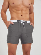 Maillot de bain homme à séchage rapide, huit coloris, S au 3XL, gris