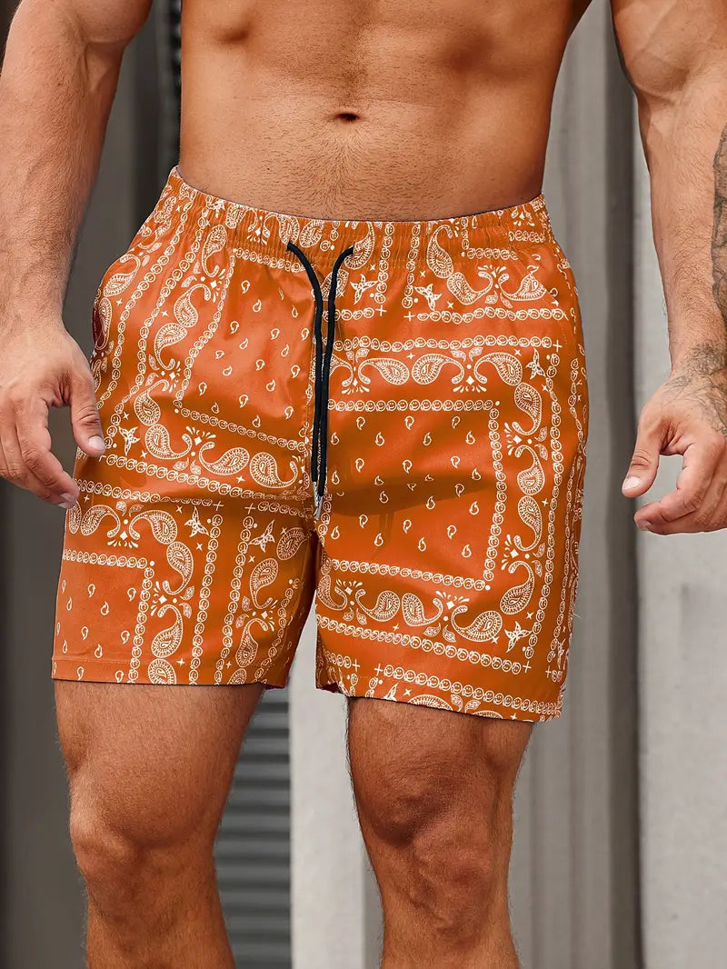 Short de bain homme à séchage rapide, sept coloris, S au 3XL, rouge mandarine