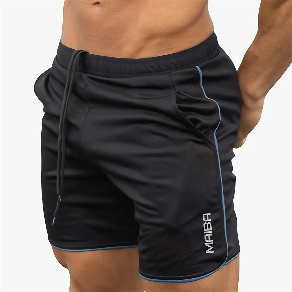 Maillot de bain homme ajusté, séchage rapide, onze coloris, noir et bleu
