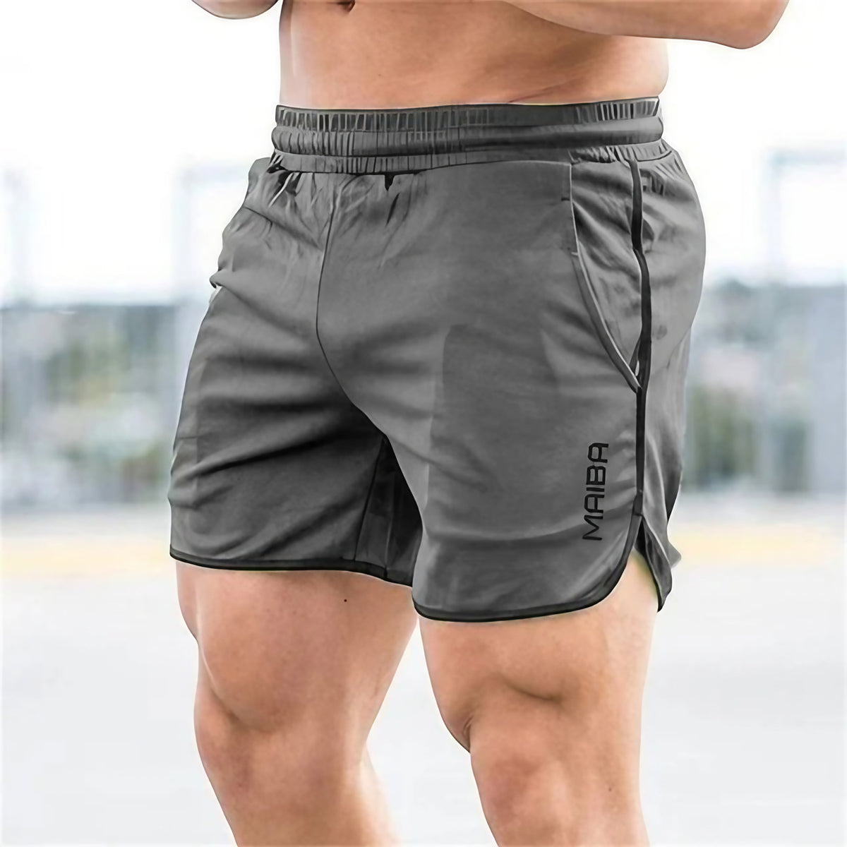 Maillot de bain homme ajusté, séchage rapide, onze coloris, gris