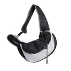 Sac de transport pour chien en bandoulière rembourrée, S ou L, gris