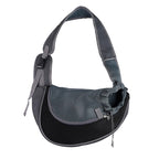 Sac de transport pour chien en bandoulière rembourrée, S ou L, noir