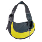 Sac de transport pour chien en bandoulière rembourrée, S ou L, jaune