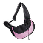 Sac de transport pour chien en bandoulière rembourrée, S ou L, rose