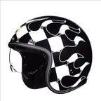 Casque moto vintage à profil bas, mousse haute densité