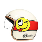 Casque moto vintage à profil bas, mousse haute densité