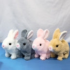 Lapin en peluche interactif pour enfant, saute et bouge les oreilles