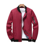 Veste bombardier homme, style décontracté chic, XS au XL, rouge
