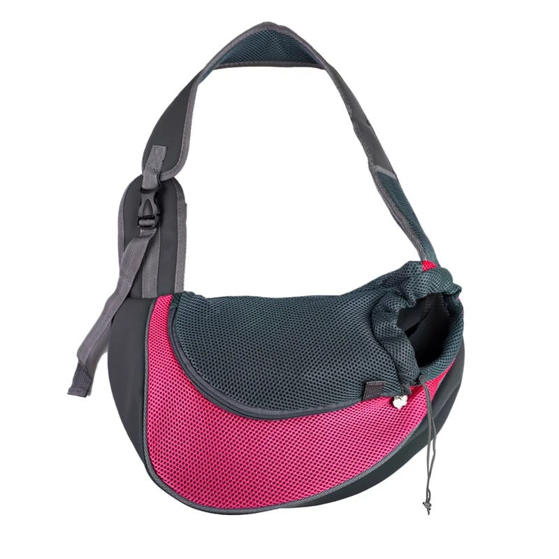 Sac de transport pour chien en bandoulière rembourrée, S ou L, rose 2