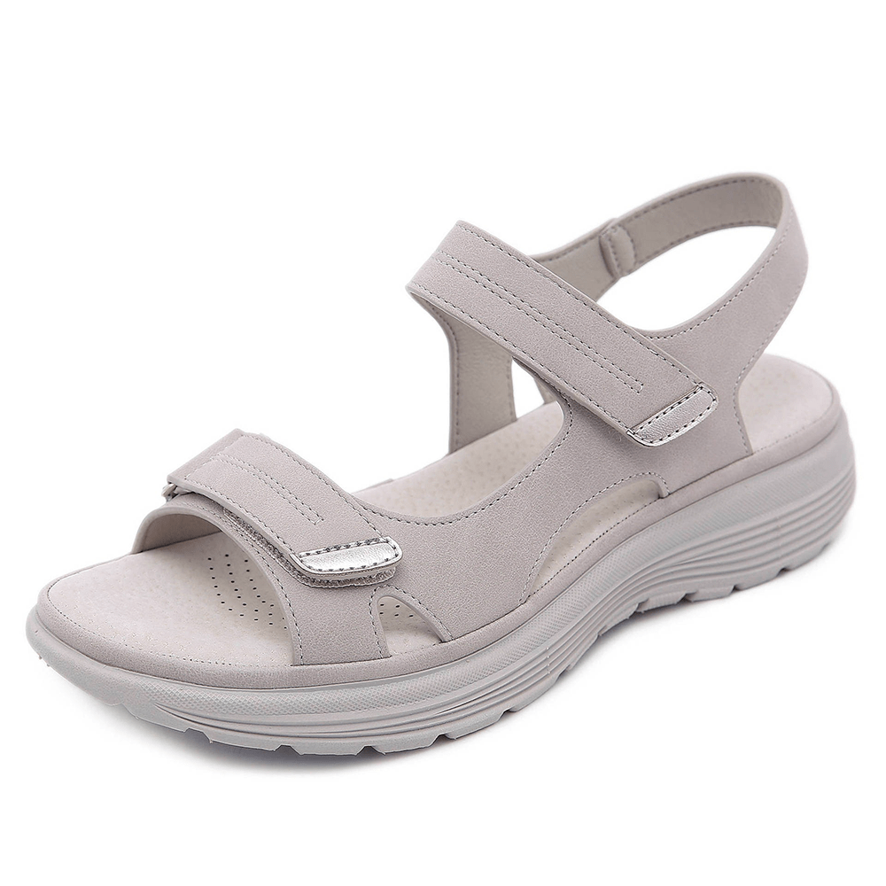 Sandales orthopédiques femme à sangles réglables, avant-pied large