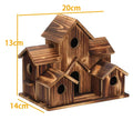Maison à oiseaux en bois à plusieurs entrées, pour le jardin
