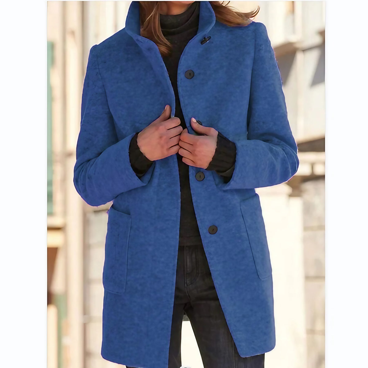 Manteau d'hiver femme chaud, six coloris, du S au 3XL, bleu foncé