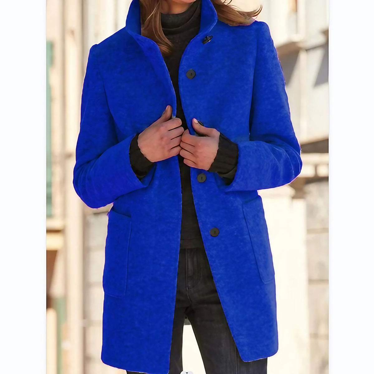 Manteau d'hiver femme chaud, six coloris, du S au 3XL, bleu cobalt