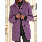 Manteau d'hiver femme chaud, six coloris, du S au 3XL, lilas