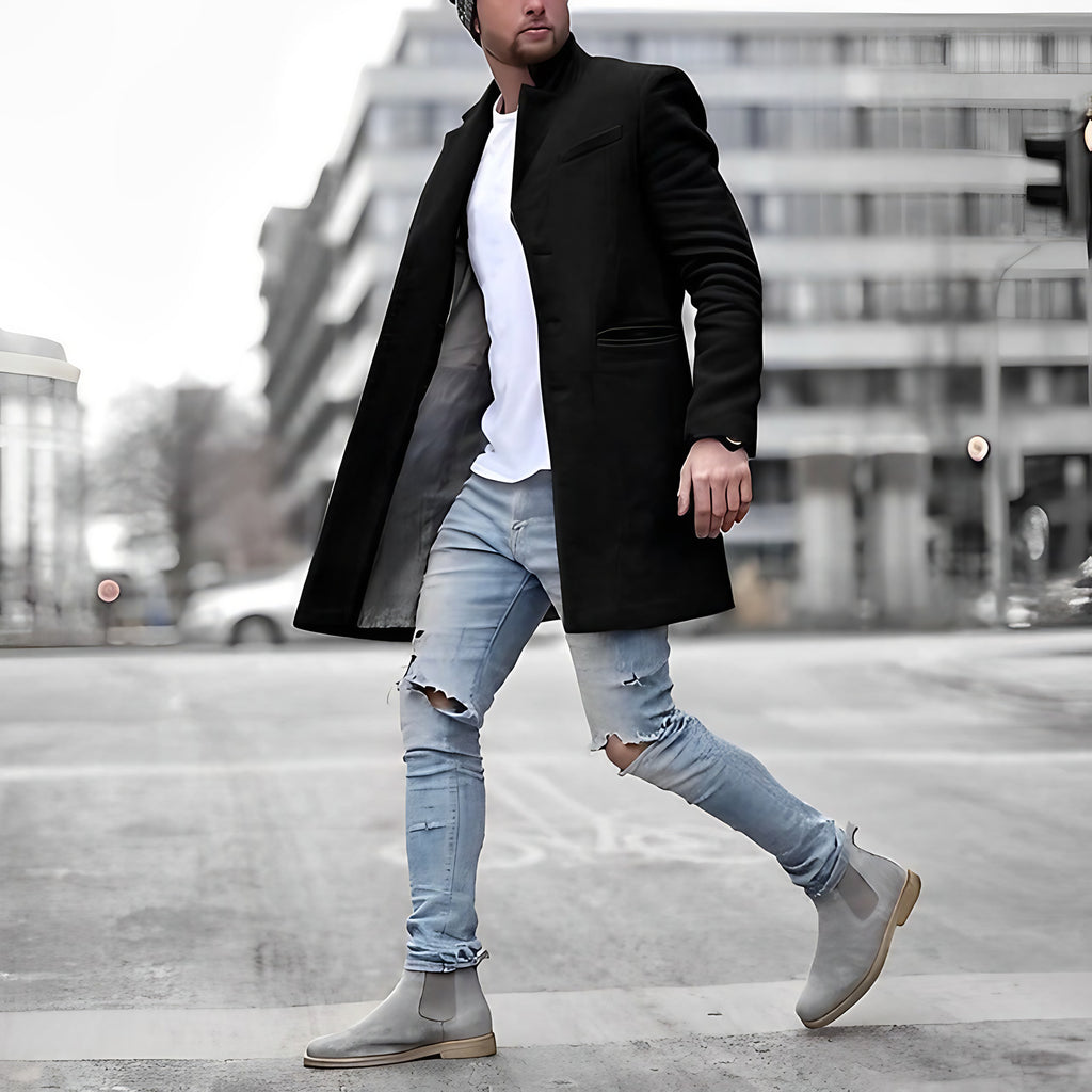 Manteau d'hiver homme, quatre coloris, du XS au 3XL, noir