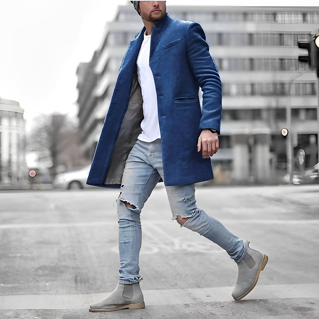 Manteau d'hiver homme, quatre coloris, du XS au 3XL, bleu