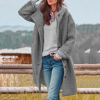 Manteau d'hiver femme coupe ajustée, cinq coloris, S au 3XL, gris