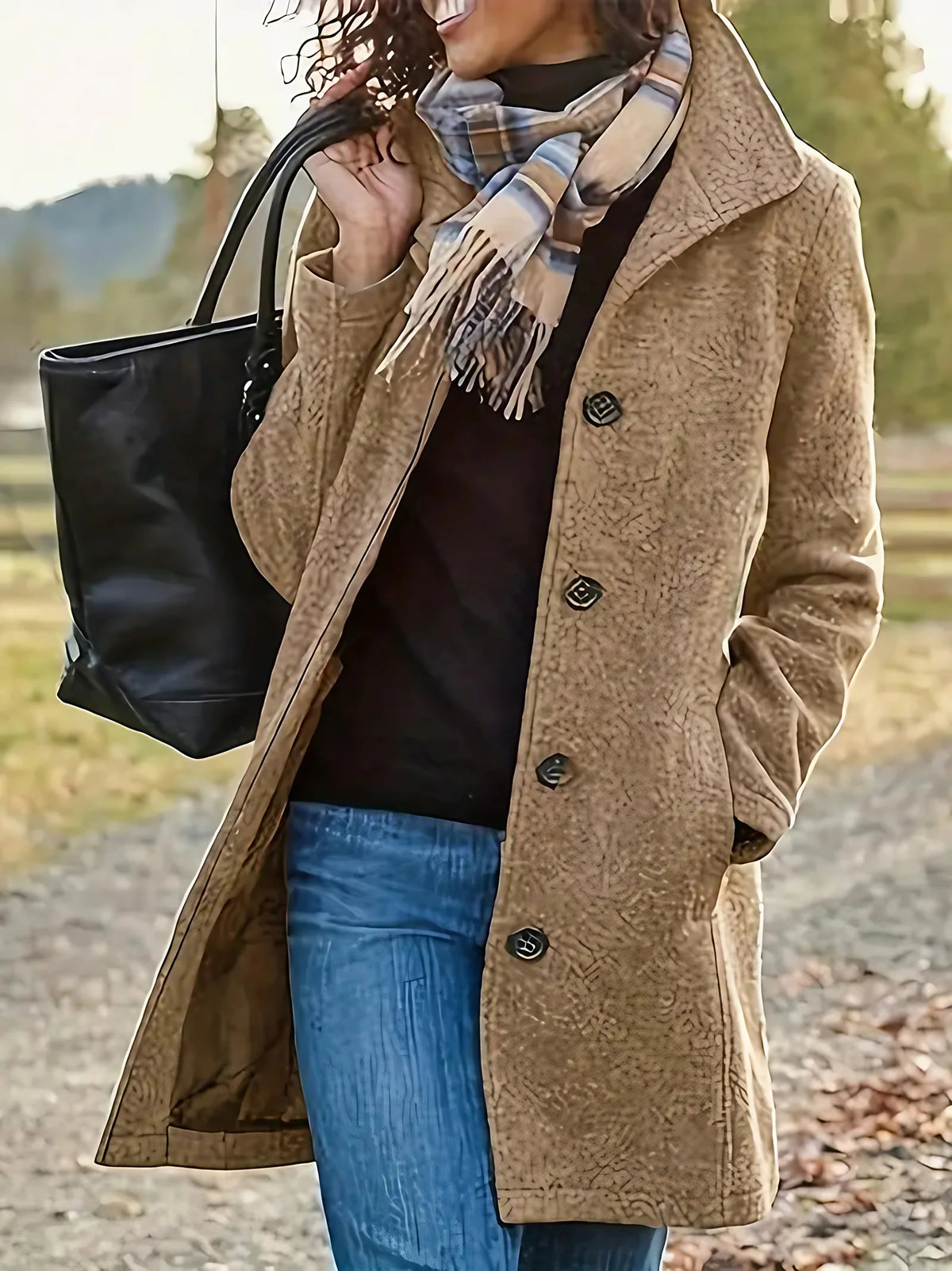 Manteau d'hiver femme à coupe cintrée, quatre coloris, beige