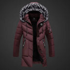 Manteau d'hiver homme à capuche ajustable, du XS au 4XL, rouge