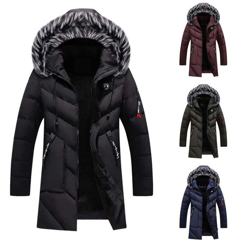 Manteau d'hiver homme à capuche ajustable, du XS au 4XL