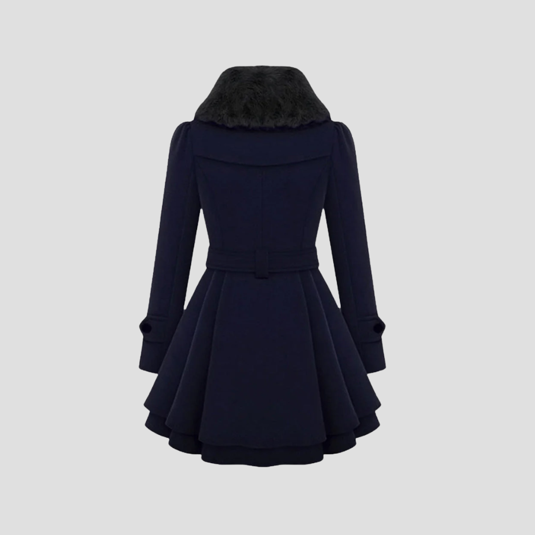 Manteau d'hiver femme cintré à double boutonnage, du S au 3XL