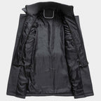 Manteau d'hiver homme à col coupe-vent et grandes poches