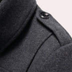 Manteau d'hiver homme à col coupe-vent et grandes poches
