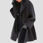 Manteau femme à capuche, coupe ample, sept coloris, du S au 5XL, noir