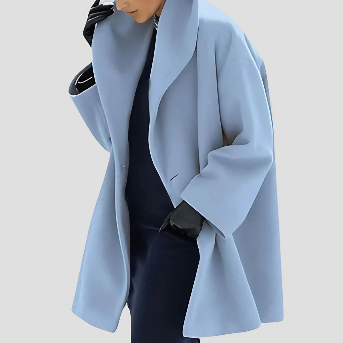 Manteau femme à capuche, coupe ample, sept coloris, du S au 5XL, bleu