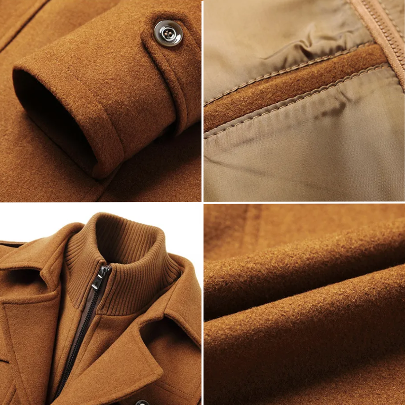 Manteau homme à col amovible, du M au 5XL, trois coloris