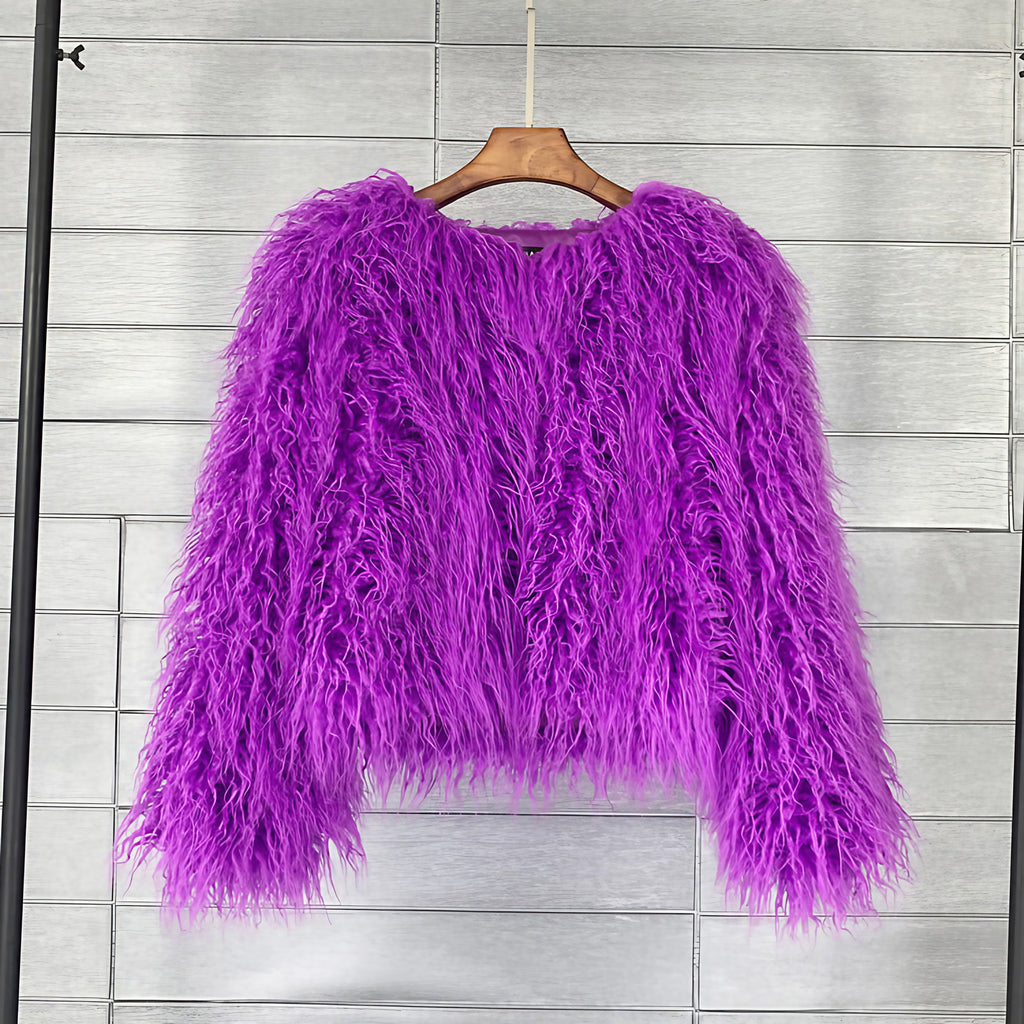 Manteau court femme, douze coloris vifs ou classiques, du XS au 2XL, violet
