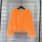 Manteau court femme, douze coloris vifs ou classiques, du XS au 2XL, orange