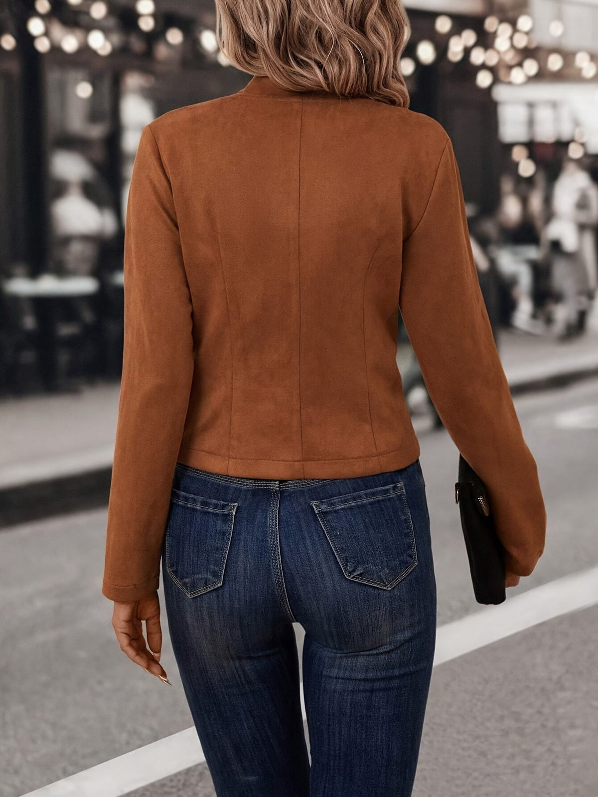 Manteau court à double boutonnage femme, du XS au XL