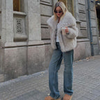 Manteau d'hiver femme, blanc ou noir, du XS au L