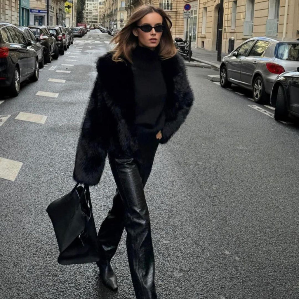 Manteau d'hiver femme, blanc ou noir, du XS au L