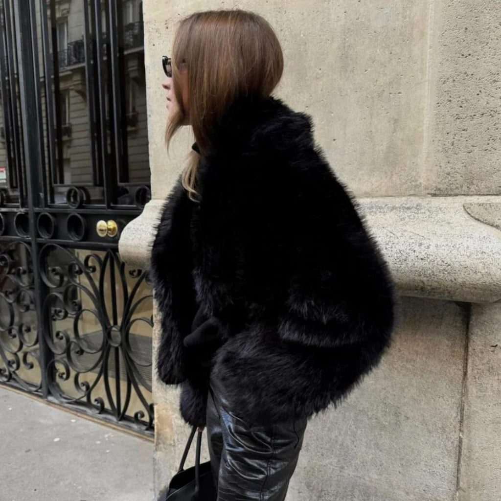 Manteau d'hiver femme, blanc ou noir, du XS au L