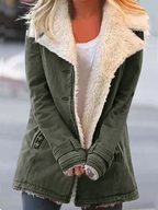 Manteau femme d'hiver imperméable et coupe-vent, coupe ajustée