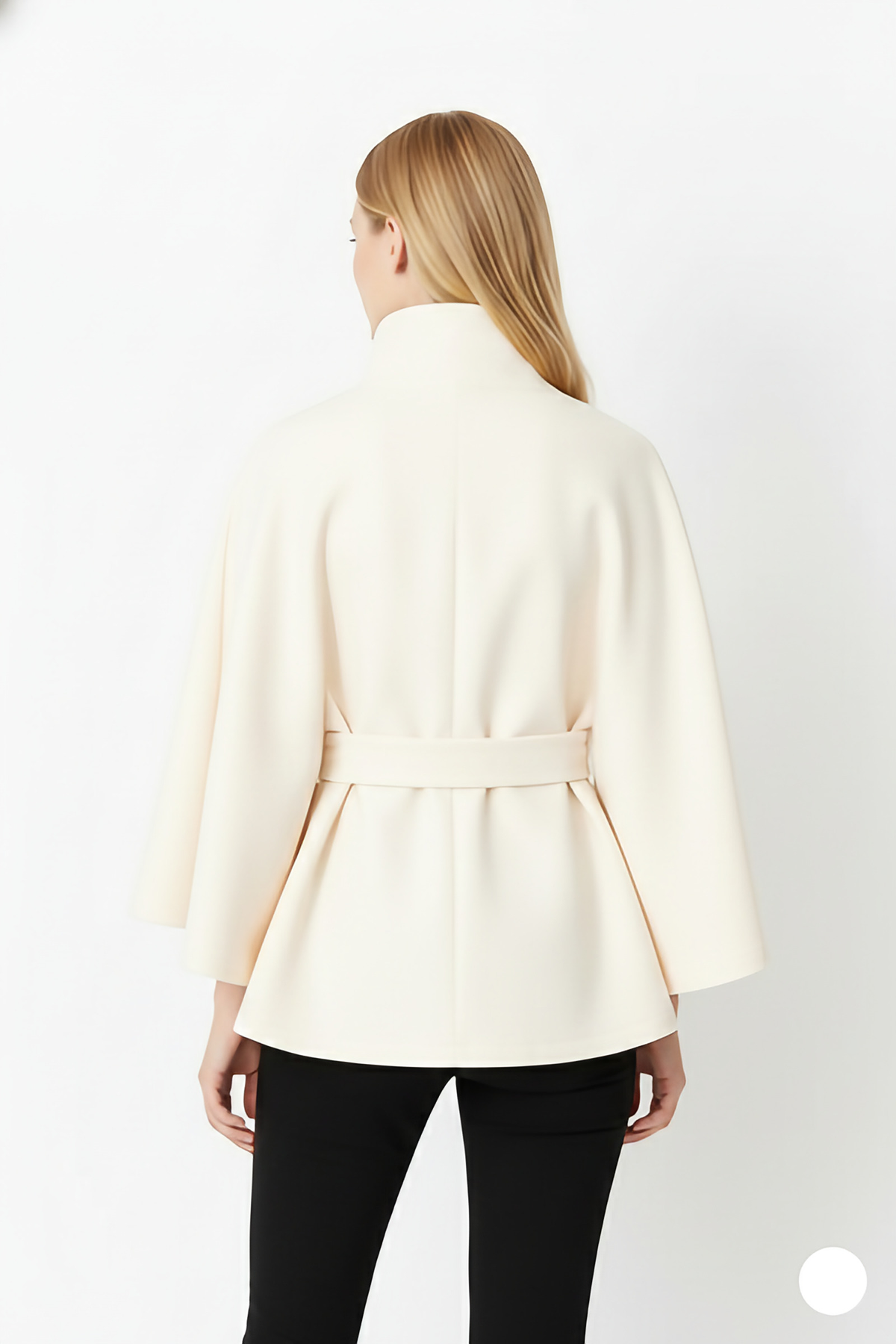 Manteau long femme à col montant et ceinture amovible, du XS au 3XL, beige