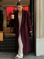 Manteau femme d'hiver à coupe structurée, noir ou marron
