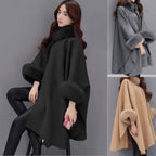 Manteau femme à col douillet, coupe ajustée, du S au 5XL