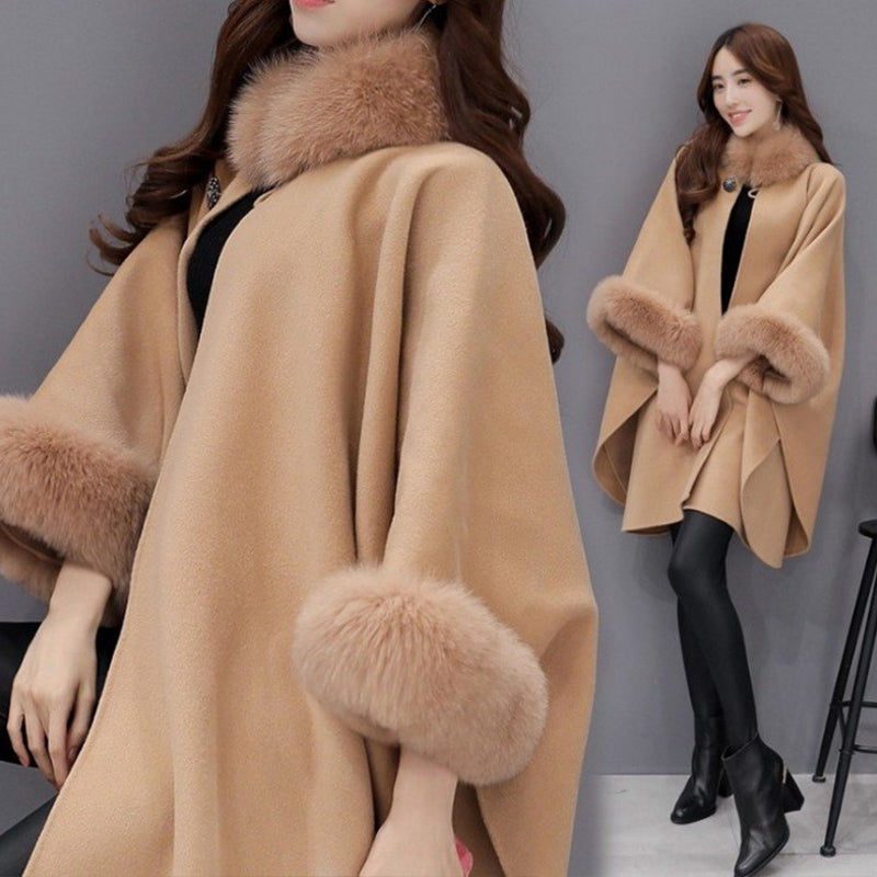 Manteau femme à col douillet, coupe ajustée, du S au 5XL