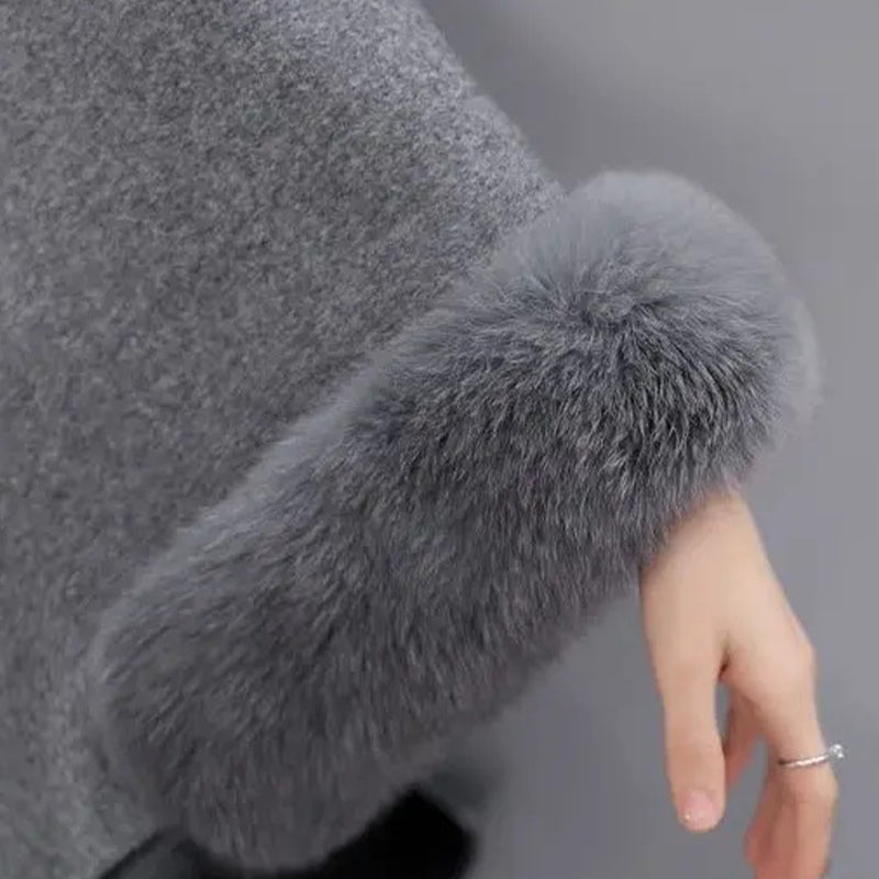 Manteau femme à col douillet, coupe ajustée, du S au 5XL