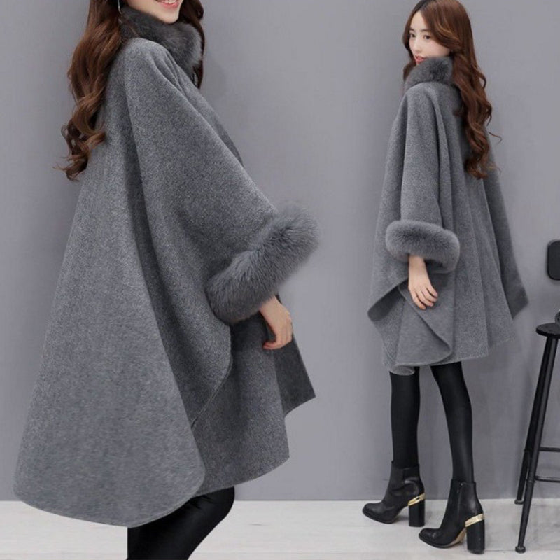 Manteau femme à col douillet, coupe ajustée, du S au 5XL
