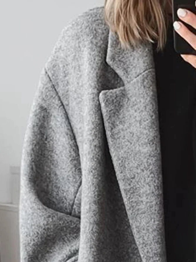 Manteau long femme oversize, marron, gris ou bleu, du XS au 3XL